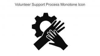 Volunteer Support Process Monotone Icon In Powerpoint Pptx Png And Editable Eps Format