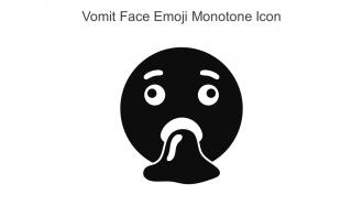 Vomit Face Emoji Monotone Icon In Powerpoint Pptx Png And Editable Eps Format