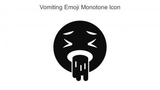 Vomiting Emoji Monotone Icon In Powerpoint Pptx Png And Editable Eps Format
