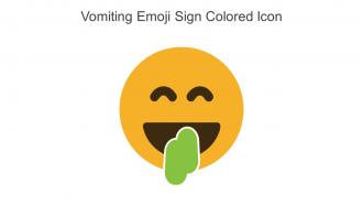 Vomiting Emoji Sign Colored Icon In Powerpoint Pptx Png And Editable Eps Format