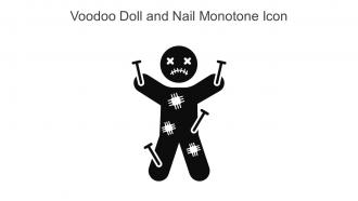 Voodoo Doll And Nail Monotone Icon In Powerpoint Pptx Png And Editable Eps Format