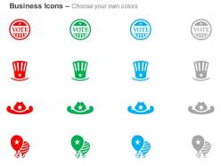 Vote hat party decoration balloons ppt icons graphics