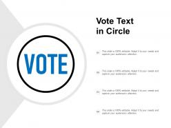 Vote text in circle image