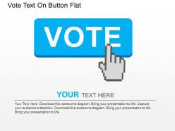 Vote text on button flat powerpoint design