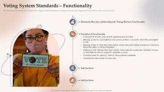 Voting System Standards Functionality Electoral Systems Ppt Slides Examples