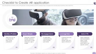 VR And AR Checklist To Create AR Application Ppt Show Guide