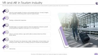 VR And AR In Tourism Industry Ppt Portfolio Display