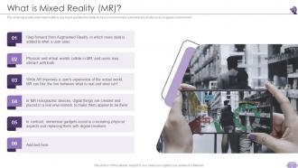 VR And AR What Is Mixed Reality MR Ppt Portfolio Ideas