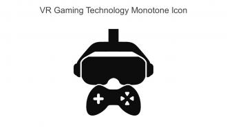 VR Gaming Technology Monotone Icon In Powerpoint Pptx Png And Editable Eps Format