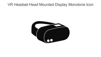 VR Headset Head Mounted Display Monotone Icon In Powerpoint Pptx Png And Editable Eps Format