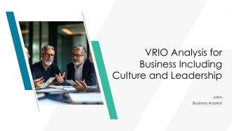 VRIO Analysis For Business Including Culture And Leadership PPT Presentation AT