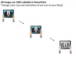 Vs business man with video calling flat powerpoint design