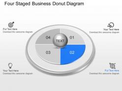 74637375 style division donut 4 piece powerpoint presentation diagram infographic slide