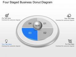 Vs four staged business donut diagram powerpoint template