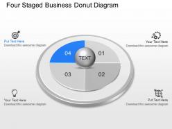 74637375 style division donut 4 piece powerpoint presentation diagram infographic slide
