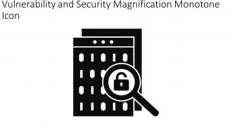 Vulnerability And Security Magnification Monotone Icon In Powerpoint Pptx Png And Editable Eps Format