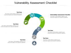 Vulnerability assessment checklist ppt powerpoint presentation file background designs cpb