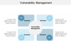 Vulnerability management ppt powerpoint presentation ideas slide portrait cpb