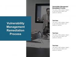 Vulnerability management remediation process ppt powerpoint presentation pictures cpb