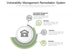 Vulnerability management remediation system ppt powerpoint presentation professional demonstration cpb