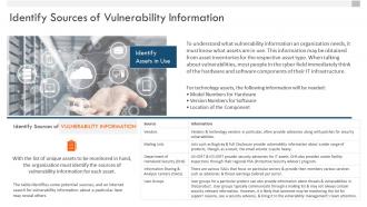 Vulnerability management whitepaper identify sources of vulnerability information