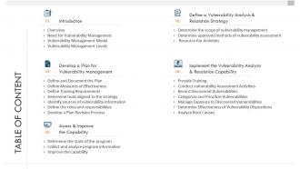 Vulnerability management whitepaper table of content ppt slides portrait