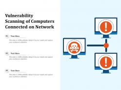 Vulnerability scanning of computers connected on network