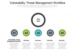 Vulnerability threat management workflow ppt powerpoint presentation file format ideas cpb