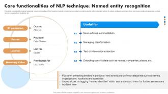 W57 Core Functionalities Of NLP Technique Natural Language ProceSSing NLP For Artificial AI SS