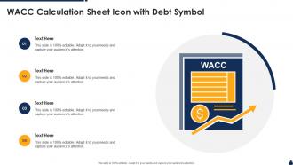 WACC Calculation Sheet Icon With Debt Symbol