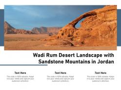 Wadi rum desert landscape with sandstone mountains in jordan
