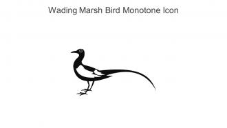 Wading Marsh Bird Monotone Icon In Powerpoint Pptx Png And Editable Eps Format