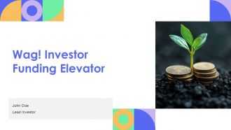 Wag Investor Funding Elevator PPT Example ST AI