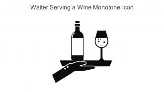 Waiter Serving A Wine Monotone Icon In Powerpoint Pptx Png And Editable Eps Format