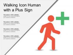 Walking Icon Human With A Plus Sign