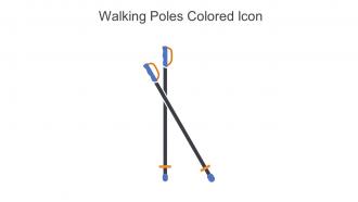 Walking Poles Colored Icon In Powerpoint Pptx Png And Editable Eps Format