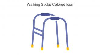 Walking Sticks Colored Icon In Powerpoint Pptx Png And Editable Eps Format