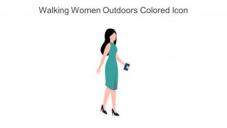 Walking Women Outdoors Colored Icon In Powerpoint Pptx Png And Editable Eps Format
