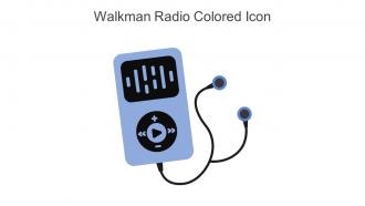 Walkman Radio Colored Icon In Powerpoint Pptx Png And Editable Eps Format