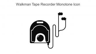 Walkman Tape Recorder Monotone Icon In Powerpoint Pptx Png And Editable Eps Format