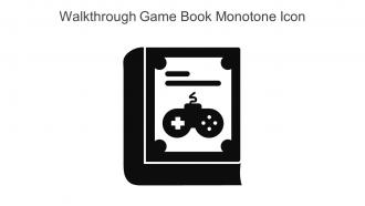 Walkthrough Game Book Monotone Icon In Powerpoint Pptx Png And Editable Eps Format