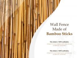 Wall fence made of bamboo sticks