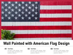 Wall painted with american flag design