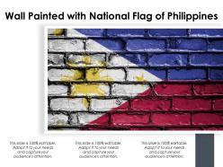 Wall painted with national flag of philippines
