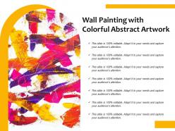 Wall painting with colorful abstract artwork