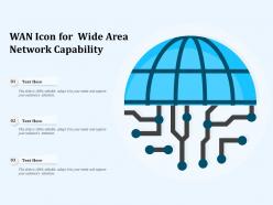 Wan icon for wide area network capability