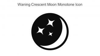 Waning Crescent Moon Monotone Icon In Powerpoint Pptx Png And Editable Eps Format