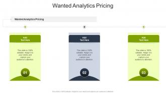 Wanted Analytics Pricing In Powerpoint And Google Slides Cpb