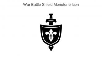 War Battle Shield Monotone Icon In Powerpoint Pptx Png And Editable Eps Format