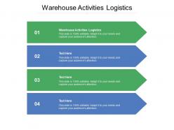 Warehouse activities logistics ppt powerpoint presentation infographics deck cpb